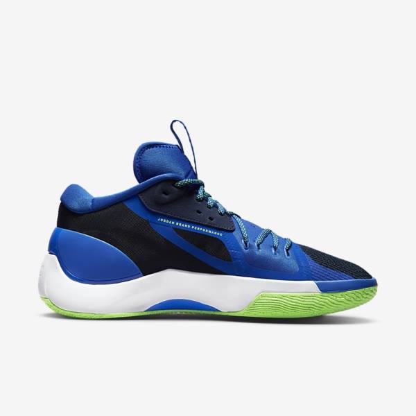 Buty Jordan Męskie Nike Jordan Zoom Separate Granatowe Niebieskie Białe Zielone | NK472GYP