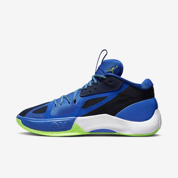 Buty Jordan Męskie Nike Jordan Zoom Separate Granatowe Niebieskie Białe Zielone | NK472GYP