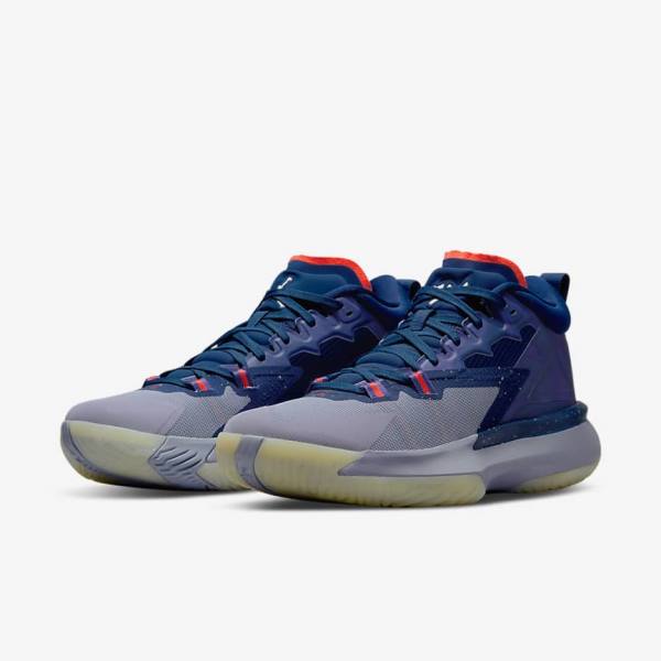 Buty Jordan Męskie Nike Zion 1 ZNA Niebieskie Fioletowe Indygo Głęboka Czerwone | NK021GBX