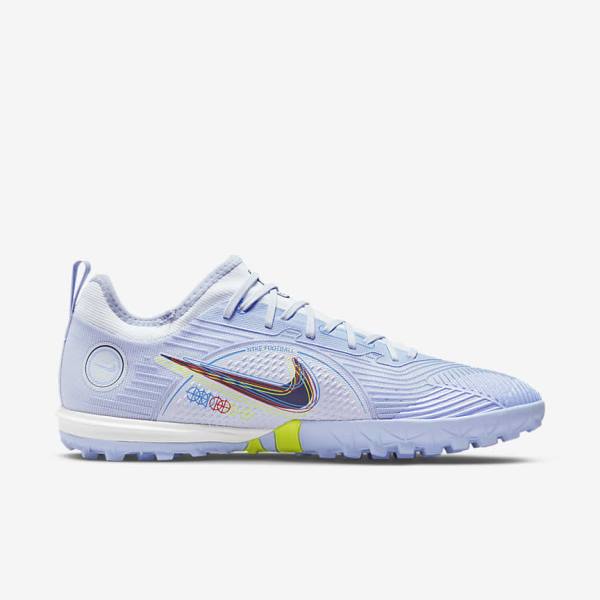 Buty Piłkarskie Damskie Nike Mercurial Air Zoom Vapor 14 Pro TF Turf Szare Głęboka Niebieskie Niebieskie | NK891BKI