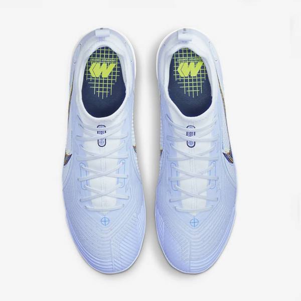 Buty Piłkarskie Damskie Nike Mercurial Air Zoom Vapor 14 Pro TF Turf Szare Głęboka Niebieskie Niebieskie | NK891BKI