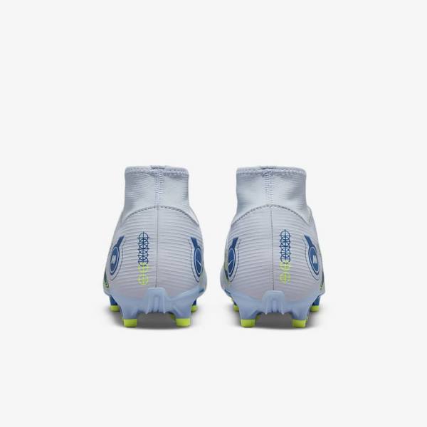 Buty Piłkarskie Damskie Nike Mercurial Superfly 8 Academy MG Multi-Grounds Szare Głęboka Niebieskie Ciemny Niebieskie | NK582JHF