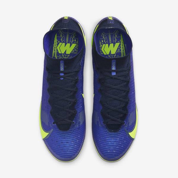 Buty Piłkarskie Damskie Nike Mercurial Superfly 8 Elite FG Firm-Grounds Niebieskie | NK623NZA