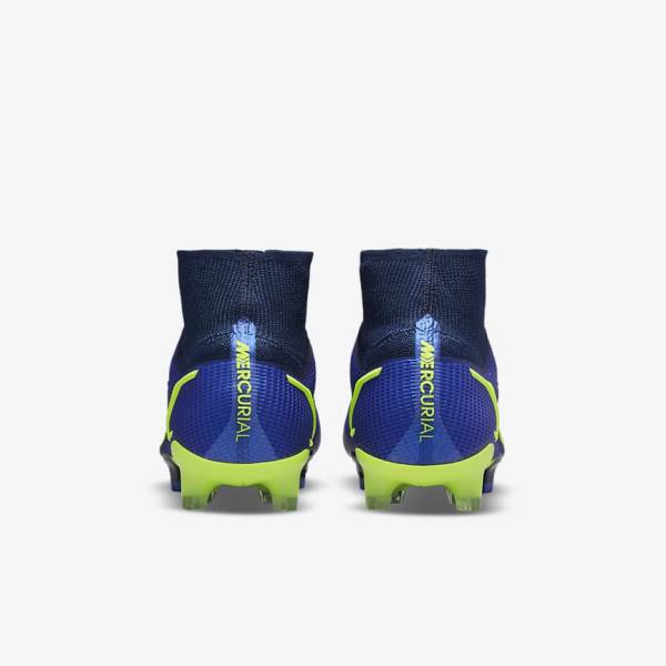 Buty Piłkarskie Damskie Nike Mercurial Superfly 8 Elite FG Firm-Grounds Niebieskie | NK623NZA