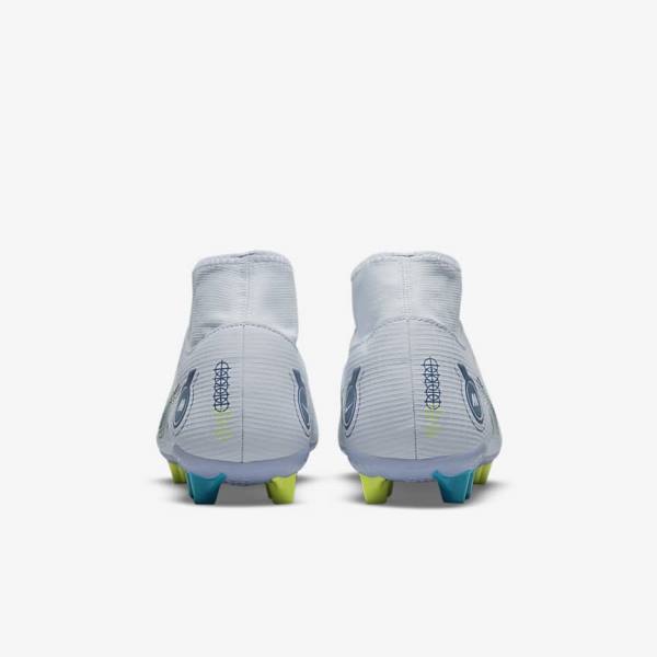 Buty Piłkarskie Damskie Nike Mercurial Superfly 8 Academy AG Artificial-Grass Szare Głęboka Niebieskie Ciemny Niebieskie | NK637FHB