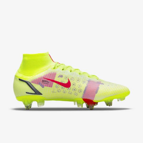 Buty Piłkarskie Damskie Nike Mercurial Superfly 8 Elite SG-Pro AC Soft-Ground Czarne Głęboka Czerwone | NK795PON