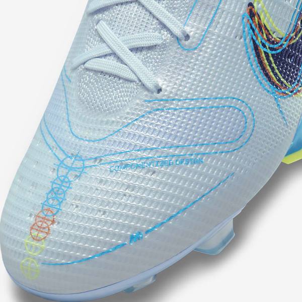 Buty Piłkarskie Damskie Nike Mercurial Superfly 8 Elite FG Firm-Grounds Szare Głęboka Niebieskie Niebieskie | NK824BOW