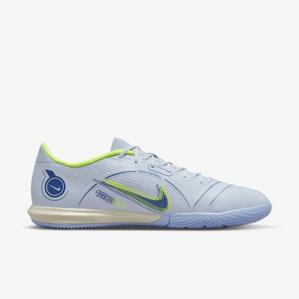 Buty Piłkarskie Damskie Nike Mercurial Vapor 14 Academy IC Indoor Court Szare Głęboka Niebieskie Niebieskie | NK053CPH