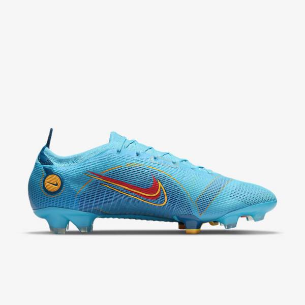 Buty Piłkarskie Damskie Nike Mercurial Vapor 14 Elite FG Firm-Grounds Niebieskie Pomarańczowe | NK235MJK