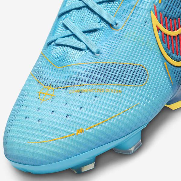 Buty Piłkarskie Damskie Nike Mercurial Vapor 14 Elite FG Firm-Grounds Niebieskie Pomarańczowe | NK235MJK