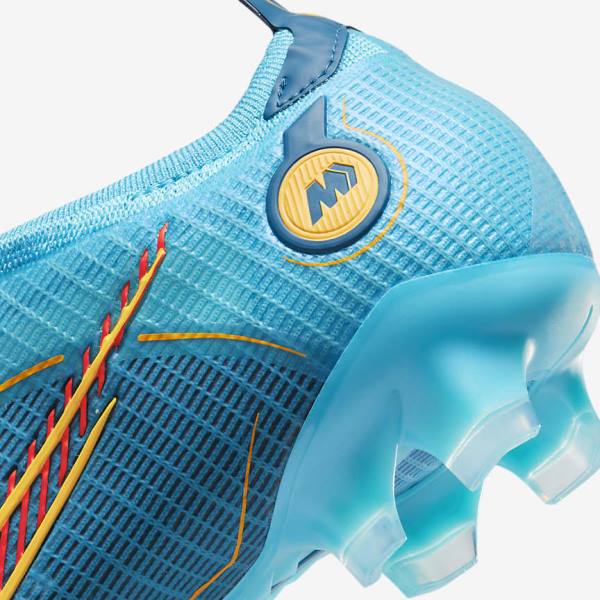 Buty Piłkarskie Damskie Nike Mercurial Vapor 14 Elite FG Firm-Grounds Niebieskie Pomarańczowe | NK235MJK