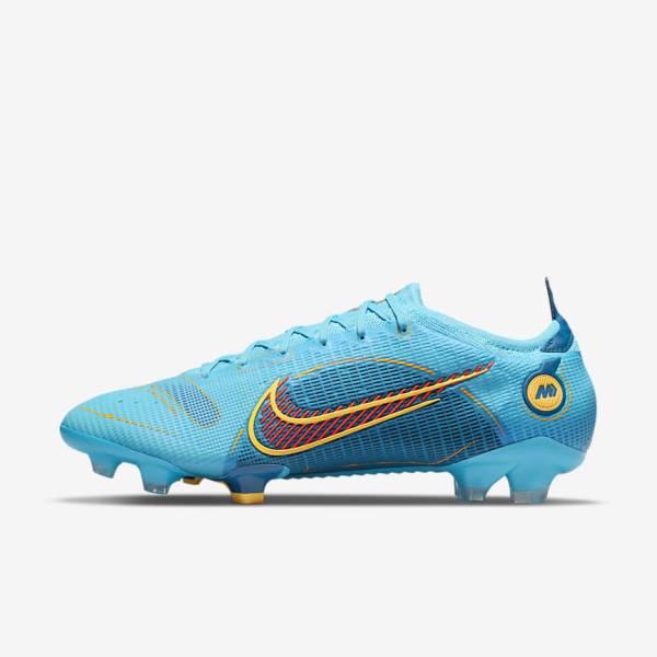 Buty Piłkarskie Damskie Nike Mercurial Vapor 14 Elite FG Firm-Grounds Niebieskie Pomarańczowe | NK235MJK