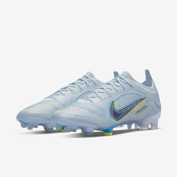 Buty Piłkarskie Damskie Nike Mercurial Vapor 14 Elite FG Firm-Grounds Szare Głęboka Niebieskie Niebieskie | NK238IFZ