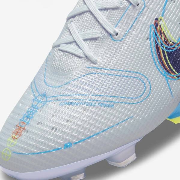 Buty Piłkarskie Damskie Nike Mercurial Vapor 14 Elite FG Firm-Grounds Szare Głęboka Niebieskie Niebieskie | NK238IFZ