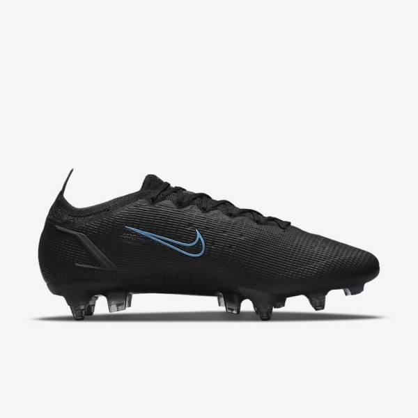 Buty Piłkarskie Damskie Nike Mercurial Vapor 14 Elite SG-Pro AC Soft-Ground Czarne Szare | NK312VIR