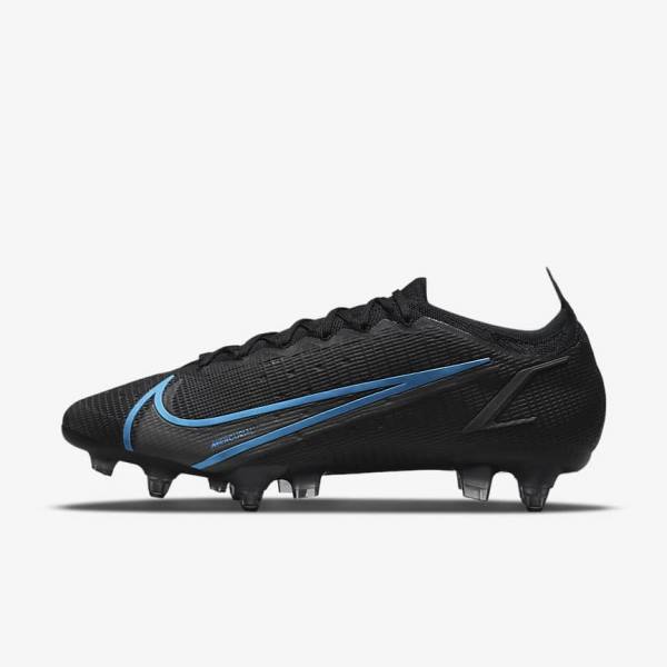 Buty Piłkarskie Damskie Nike Mercurial Vapor 14 Elite SG-Pro AC Soft-Ground Czarne Szare | NK312VIR