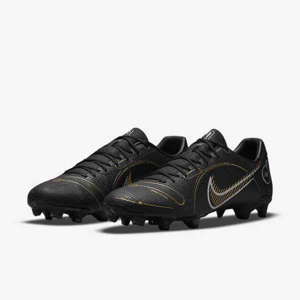 Buty Piłkarskie Damskie Nike Mercurial Vapor 14 Academy MG Multi-Ground Czarne Metal Srebrne Szare Metal Złote | NK417NJG