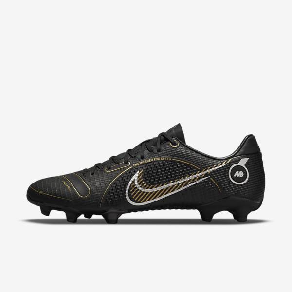 Buty Piłkarskie Damskie Nike Mercurial Vapor 14 Academy MG Multi-Ground Czarne Metal Srebrne Szare Metal Złote | NK417NJG