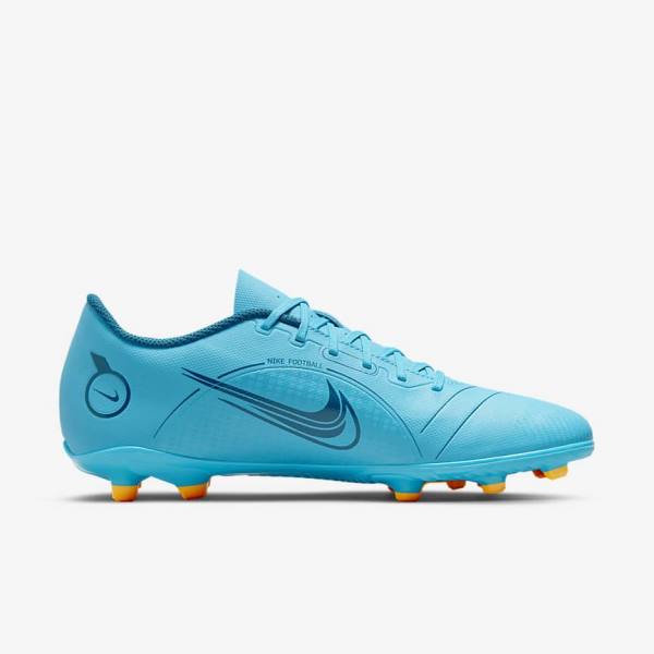 Buty Piłkarskie Damskie Nike Mercurial Vapor 14 Club MG Multi-Ground Niebieskie Pomarańczowe | NK624GVC