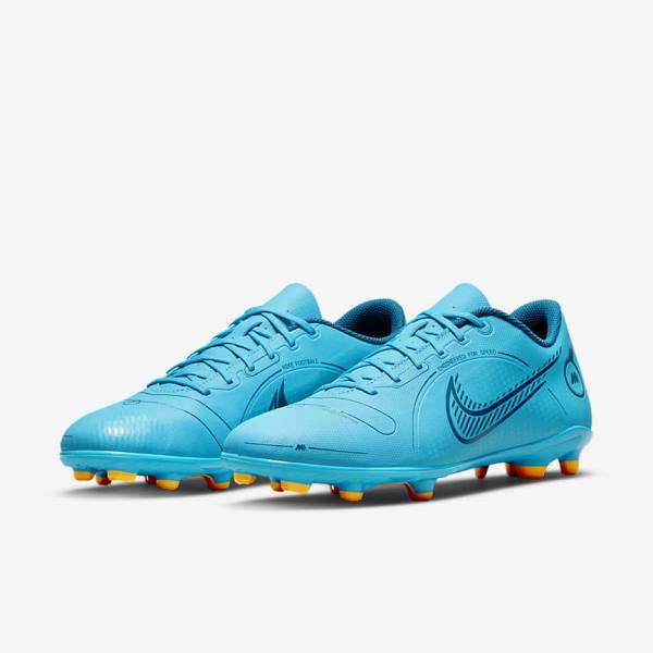 Buty Piłkarskie Damskie Nike Mercurial Vapor 14 Club MG Multi-Ground Niebieskie Pomarańczowe | NK624GVC