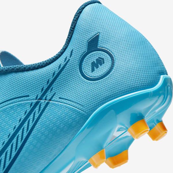 Buty Piłkarskie Damskie Nike Mercurial Vapor 14 Club MG Multi-Ground Niebieskie Pomarańczowe | NK624GVC