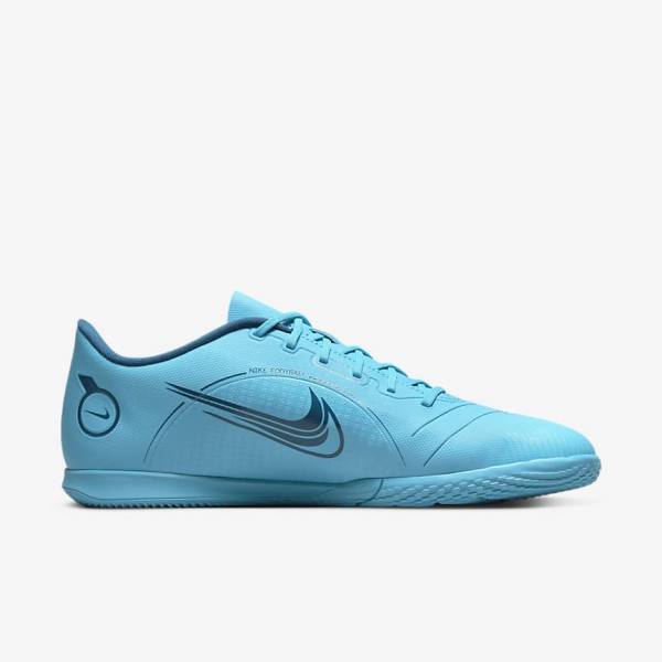 Buty Piłkarskie Damskie Nike Mercurial Vapor 14 Club IC Indoor Court Niebieskie Pomarańczowe | NK659DBJ