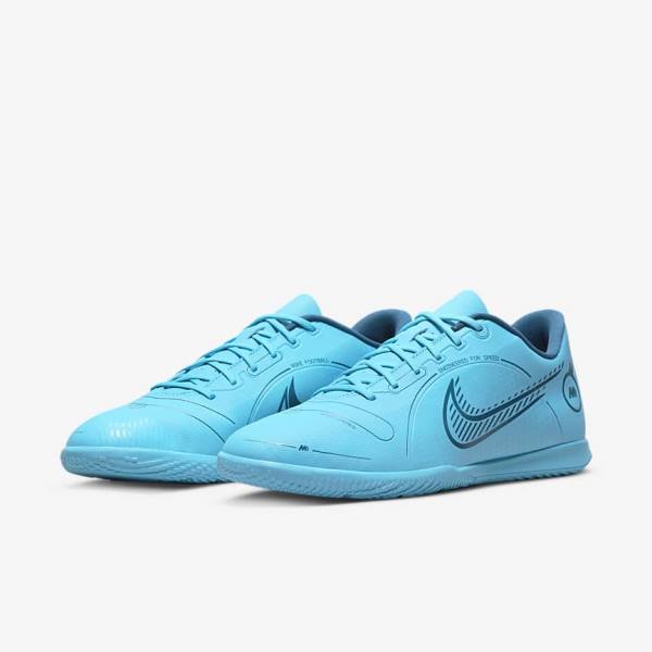 Buty Piłkarskie Damskie Nike Mercurial Vapor 14 Club IC Indoor Court Niebieskie Pomarańczowe | NK659DBJ