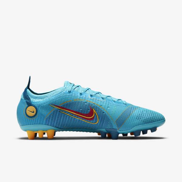 Buty Piłkarskie Damskie Nike Mercurial Vapor 14 Elite AG Artificial-Grounds Niebieskie Pomarańczowe | NK683QZM