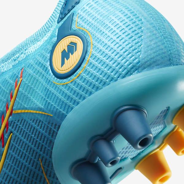 Buty Piłkarskie Damskie Nike Mercurial Vapor 14 Elite AG Artificial-Grounds Niebieskie Pomarańczowe | NK683QZM