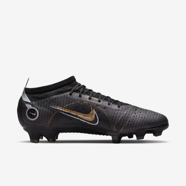 Buty Piłkarskie Damskie Nike Mercurial Vapor 14 Pro FG Firm-Ground Czarne Metal Srebrne Szare Metal Złote | NK857JYI