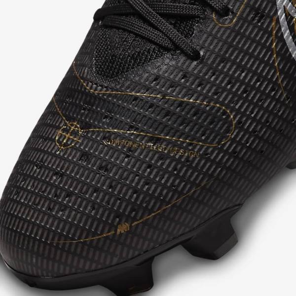 Buty Piłkarskie Damskie Nike Mercurial Vapor 14 Pro FG Firm-Ground Czarne Metal Srebrne Szare Metal Złote | NK857JYI