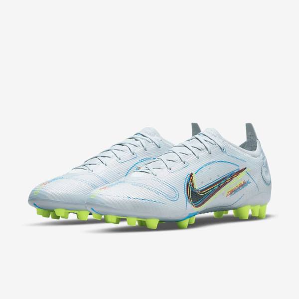 Buty Piłkarskie Damskie Nike Mercurial Vapor 14 Elite AG Artificial-Grounds Szare Głęboka Niebieskie Pomarańczowe Niebieskie | NK905SGY