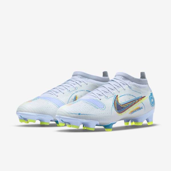 Buty Piłkarskie Damskie Nike Mercurial Vapor 14 Pro FG Firm-Ground Szare Głęboka Niebieskie Niebieskie | NK971FOT