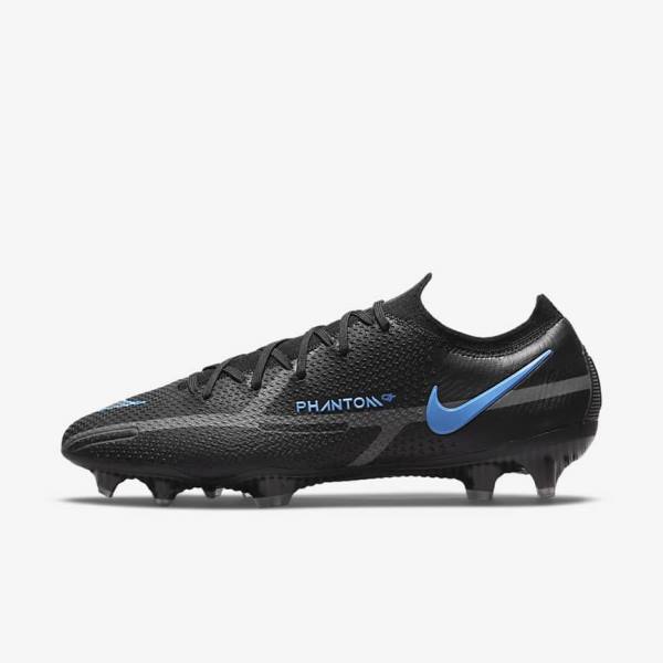 Buty Piłkarskie Damskie Nike Phantom GT2 Elite FG Firm-Ground Czarne Szare | NK019RMC