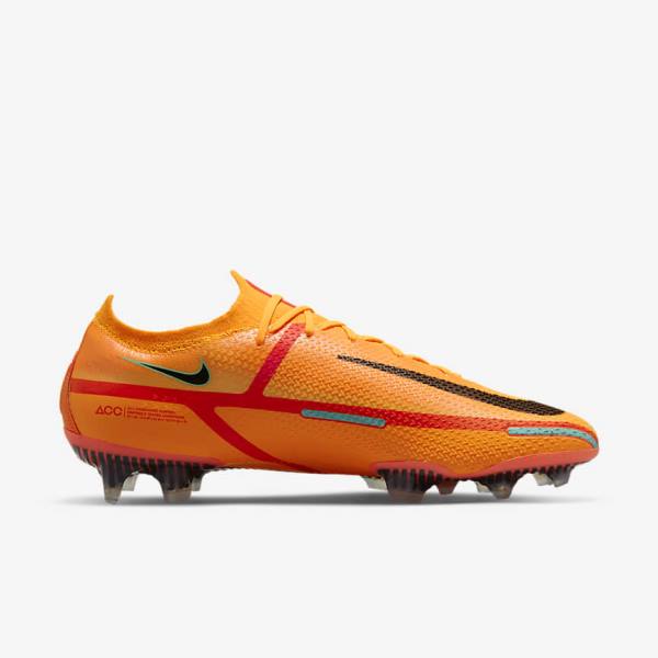 Buty Piłkarskie Damskie Nike Phantom GT2 Elite FG Firm-Ground Pomarańczowe Głęboka Czerwone Czarne | NK146VJO