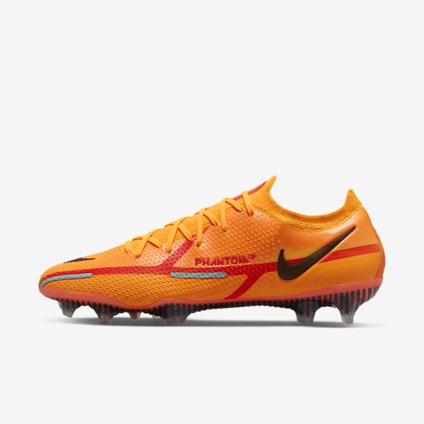 Buty Piłkarskie Damskie Nike Phantom GT2 Elite FG Firm-Ground Pomarańczowe Głęboka Czerwone Czarne | NK146VJO