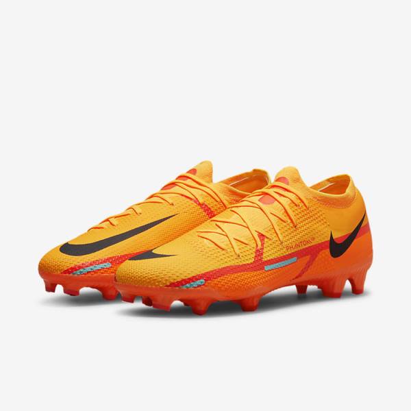 Buty Piłkarskie Damskie Nike Phantom GT2 Pro FG Firm-Ground Pomarańczowe Głęboka Czerwone Czarne | NK178VDP