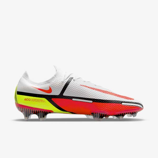 Buty Piłkarskie Damskie Nike Phantom GT2 Elite FG Firm-Ground Białe Czarne Głęboka Czerwone | NK238RGJ