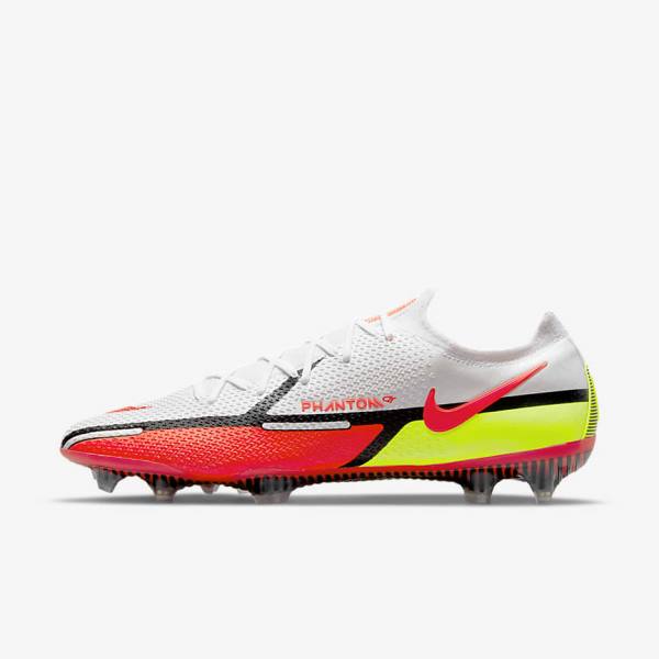 Buty Piłkarskie Damskie Nike Phantom GT2 Elite FG Firm-Ground Białe Czarne Głęboka Czerwone | NK238RGJ