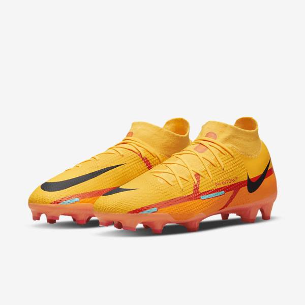 Buty Piłkarskie Damskie Nike Phantom GT2 Pro Dynamic Fit FG Firm-Ground Pomarańczowe Głęboka Czerwone Czarne | NK467MOL