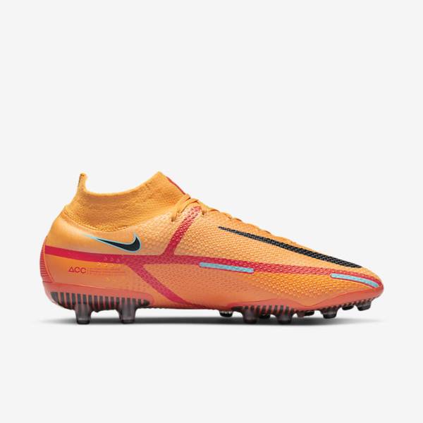 Buty Piłkarskie Damskie Nike Phantom GT2 Dynamic Fit Elite AG-Pro Artificial-Grass Pomarańczowe Głęboka Czerwone Czarne | NK512ANG