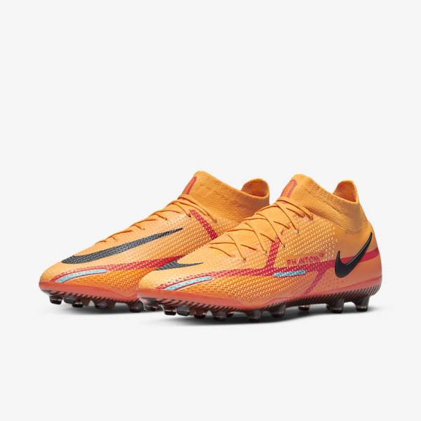 Buty Piłkarskie Damskie Nike Phantom GT2 Dynamic Fit Elite AG-Pro Artificial-Grass Pomarańczowe Głęboka Czerwone Czarne | NK512ANG