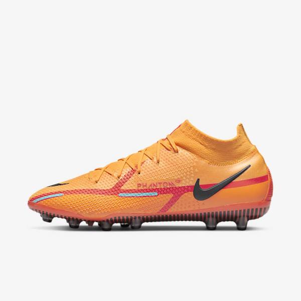 Buty Piłkarskie Damskie Nike Phantom GT2 Dynamic Fit Elite AG-Pro Artificial-Grass Pomarańczowe Głęboka Czerwone Czarne | NK512ANG