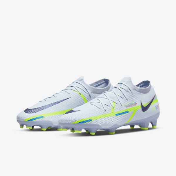 Buty Piłkarskie Damskie Nike Phantom GT2 Pro FG Firm-Ground Szare Głęboka Niebieskie | NK768FQP