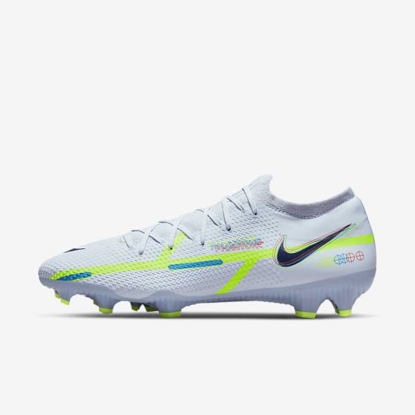 Buty Piłkarskie Damskie Nike Phantom GT2 Pro FG Firm-Ground Szare Głęboka Niebieskie | NK768FQP