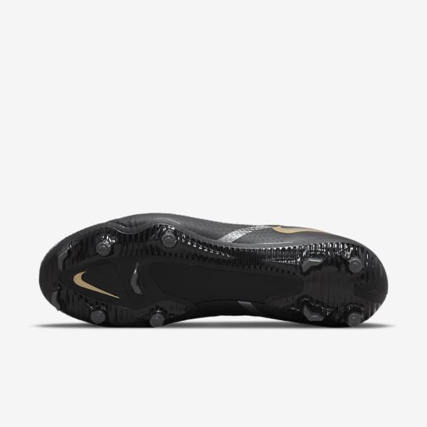 Buty Piłkarskie Damskie Nike Phantom GT2 Academy MG Multi-Ground Czarne Metal Złote Ciemny Szare Metal Ciemny Szare | NK851WFL