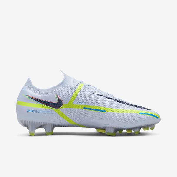 Buty Piłkarskie Damskie Nike Phantom GT2 Elite FG Firm-Ground Szare Głęboka Niebieskie | NK895LXZ