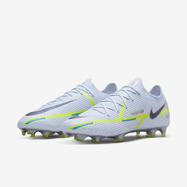 Buty Piłkarskie Damskie Nike Phantom GT2 Elite FG Firm-Ground Szare Głęboka Niebieskie | NK895LXZ