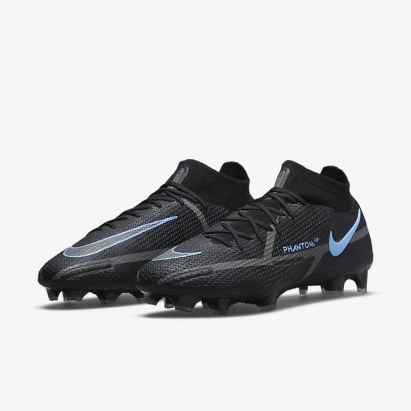 Buty Piłkarskie Damskie Nike Phantom GT2 Dynamic Fit Elite FG Firm-Ground Czarne Szare | NK942XQN