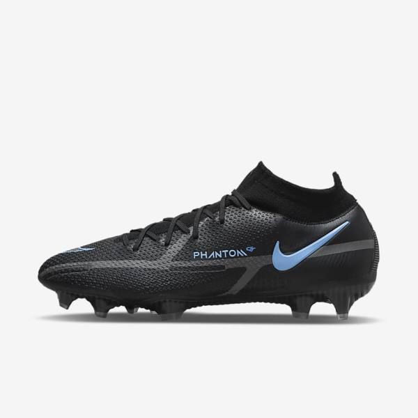 Buty Piłkarskie Damskie Nike Phantom GT2 Dynamic Fit Elite FG Firm-Ground Czarne Szare | NK942XQN